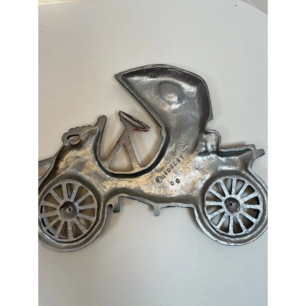 Vintage Midwest Cast Metal Antique Cars Wall Hanging Plaques Complete Set of 3